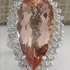 Jewelry - π Stunning Peach Pear Shaped Ring Jewelry - π Stunning Peach Pear Shaped Ring